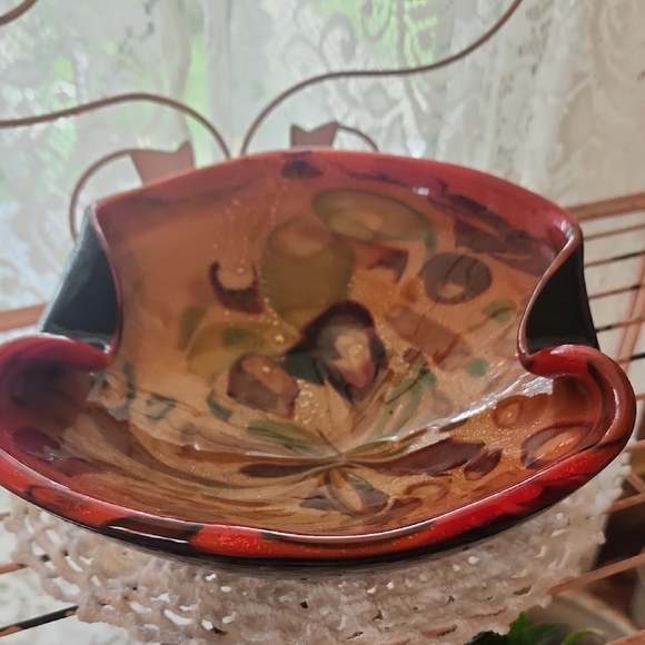 Murano Red and Black Glass Art Sculpture - Picture 2 of 4